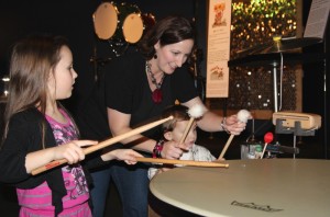 Learning about the tools of percussionists